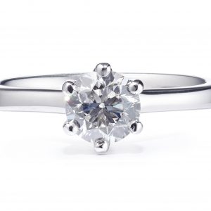 Charles Nobel 0.90ct Brilliant Cut Diamond Solitaire Ring with fine detailing