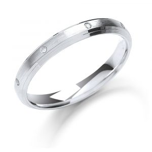 White Gold 3mm Diamond Wedding Ring