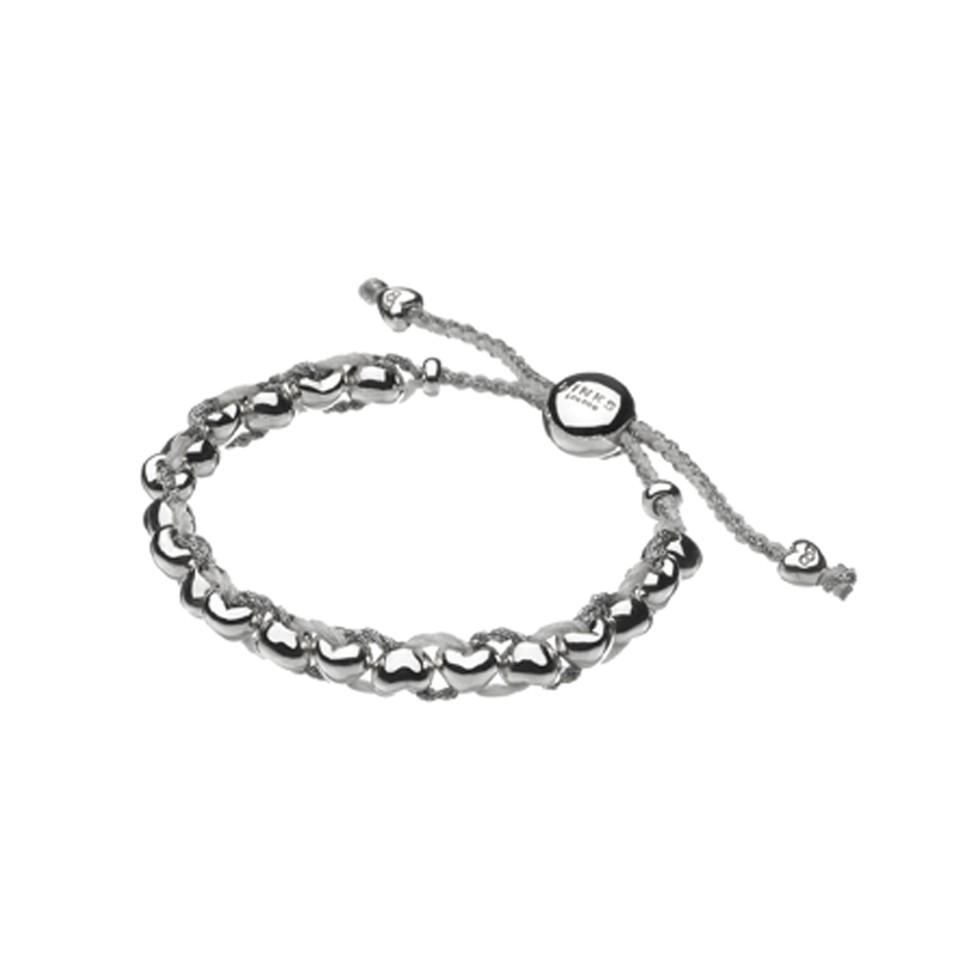 Links Of London Sterling Silver Hearts Pewter Woven Friendship Bracelet Links Of London Sterling Silver Hearts Pewter Woven Friendship Bracelet