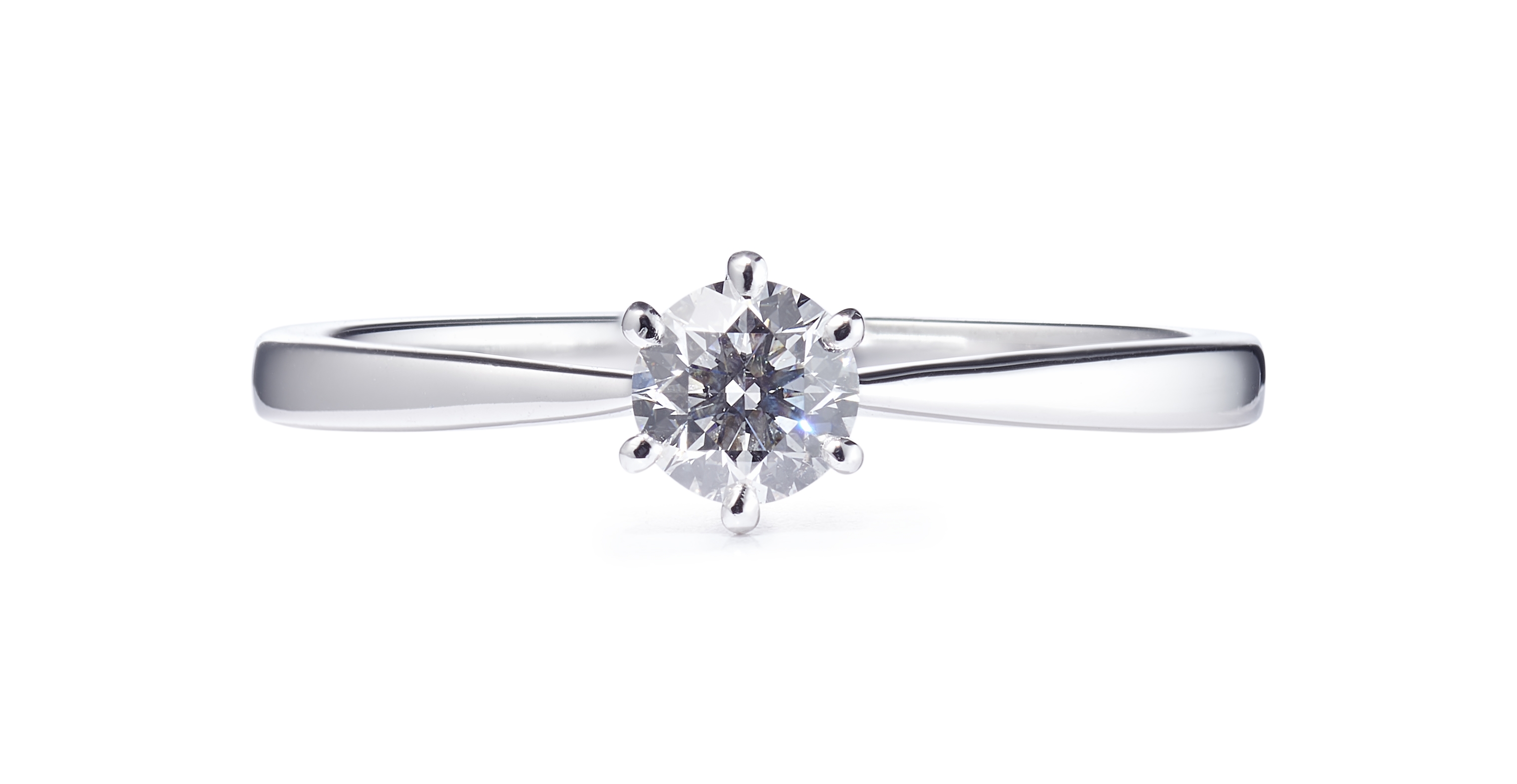 0.41ct Platinum 6 Claw Diamond Solitaire | Charles Nobel