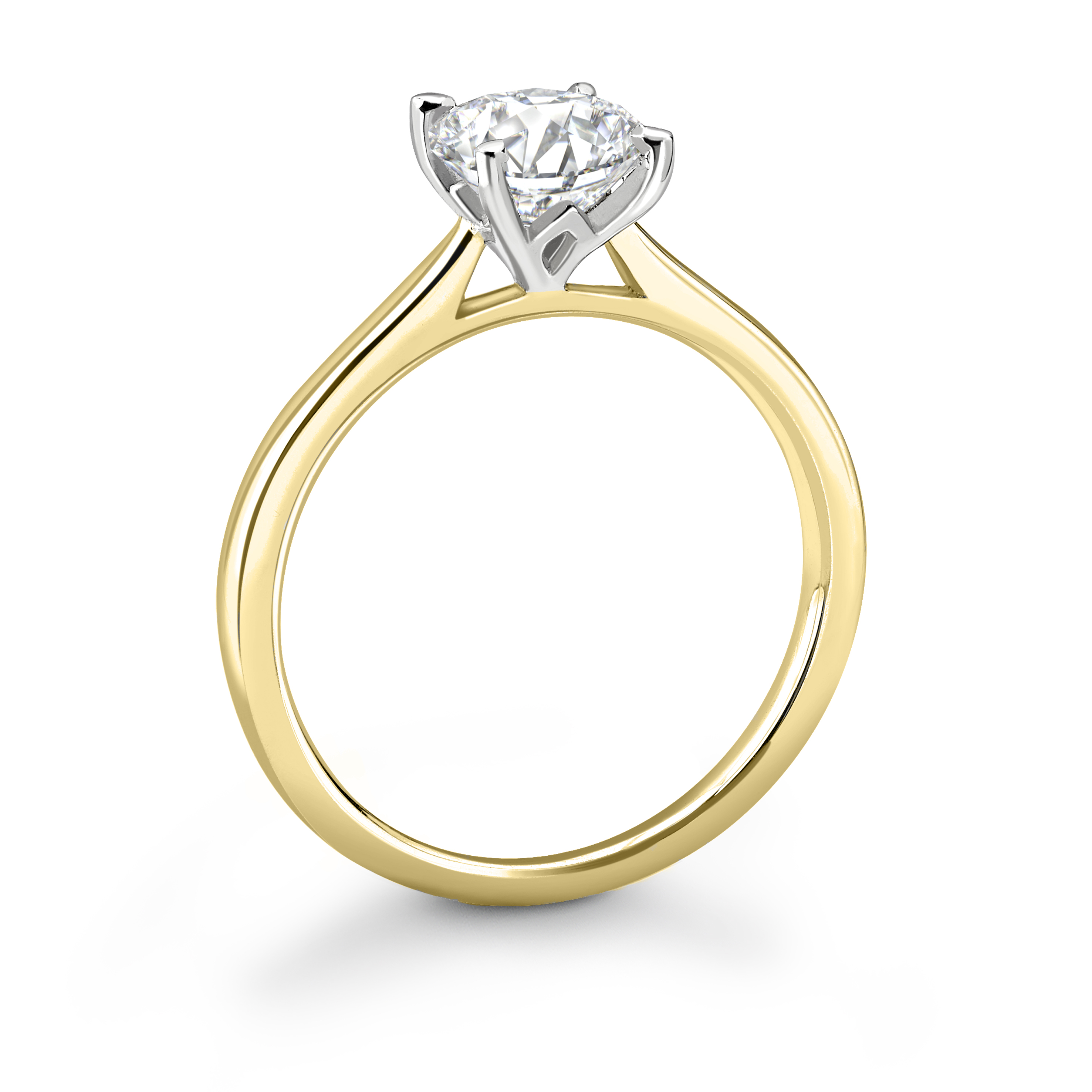 0.27ct 18ct Yellow and White 4 Claw Solitaire