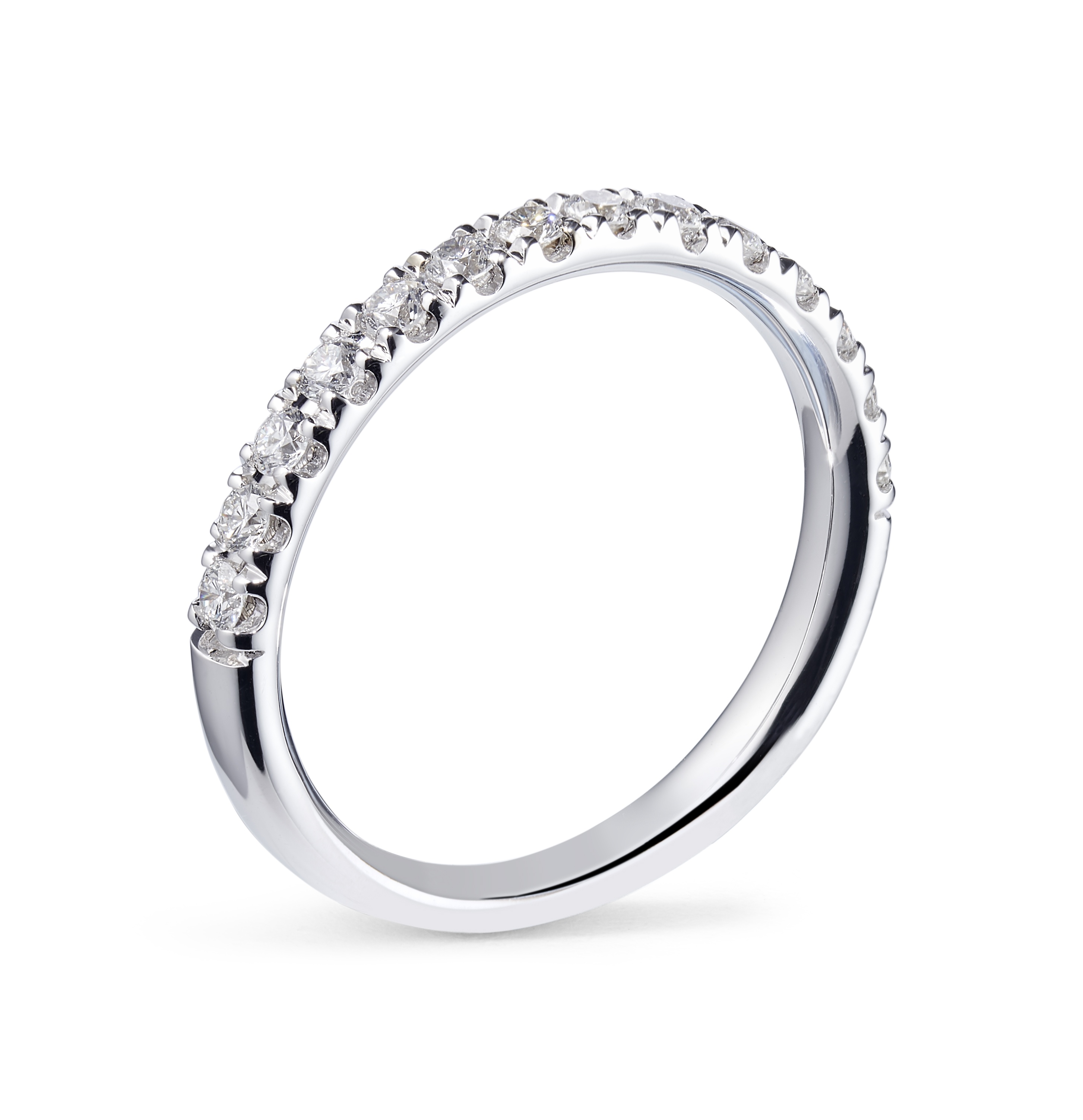 0.30ct 18ct White Gold Micro-Claw Set Eternity Ring