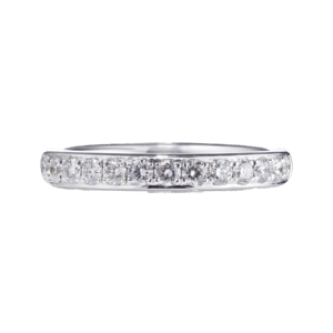 2.45mm Platinum Mounted Grain Set Eternity Ring