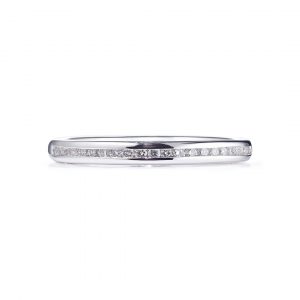 2.3mm 18ct White Gold Channel Set Ring