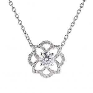0.68ct 18ct White Gold Diamond Pendant