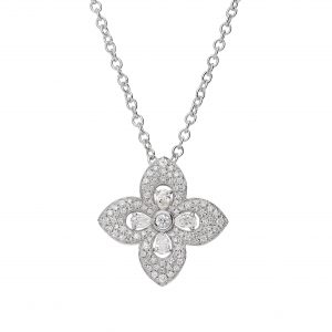 18ct white gold diamond pendant