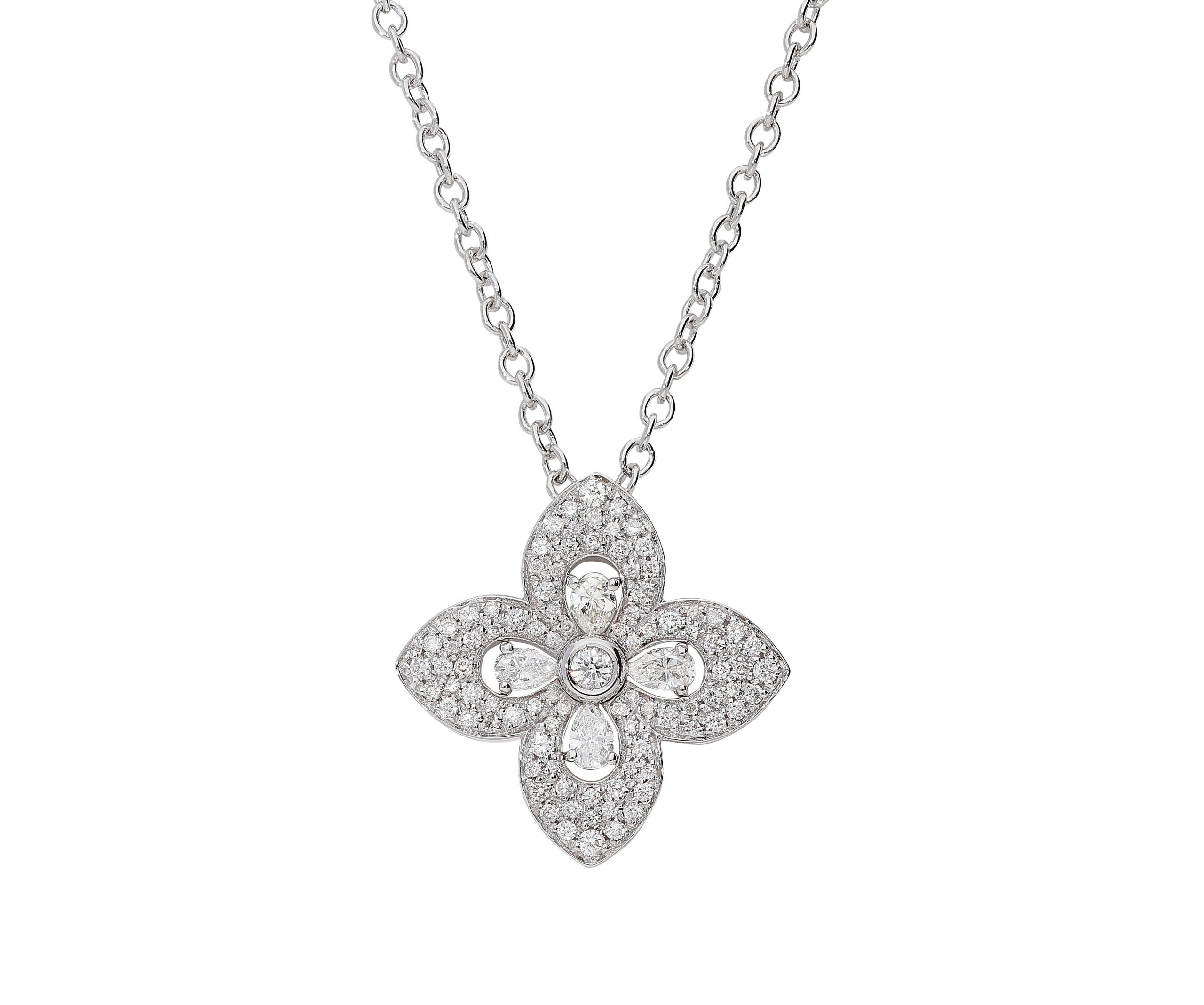 18ct White Gold Diamond Pendant