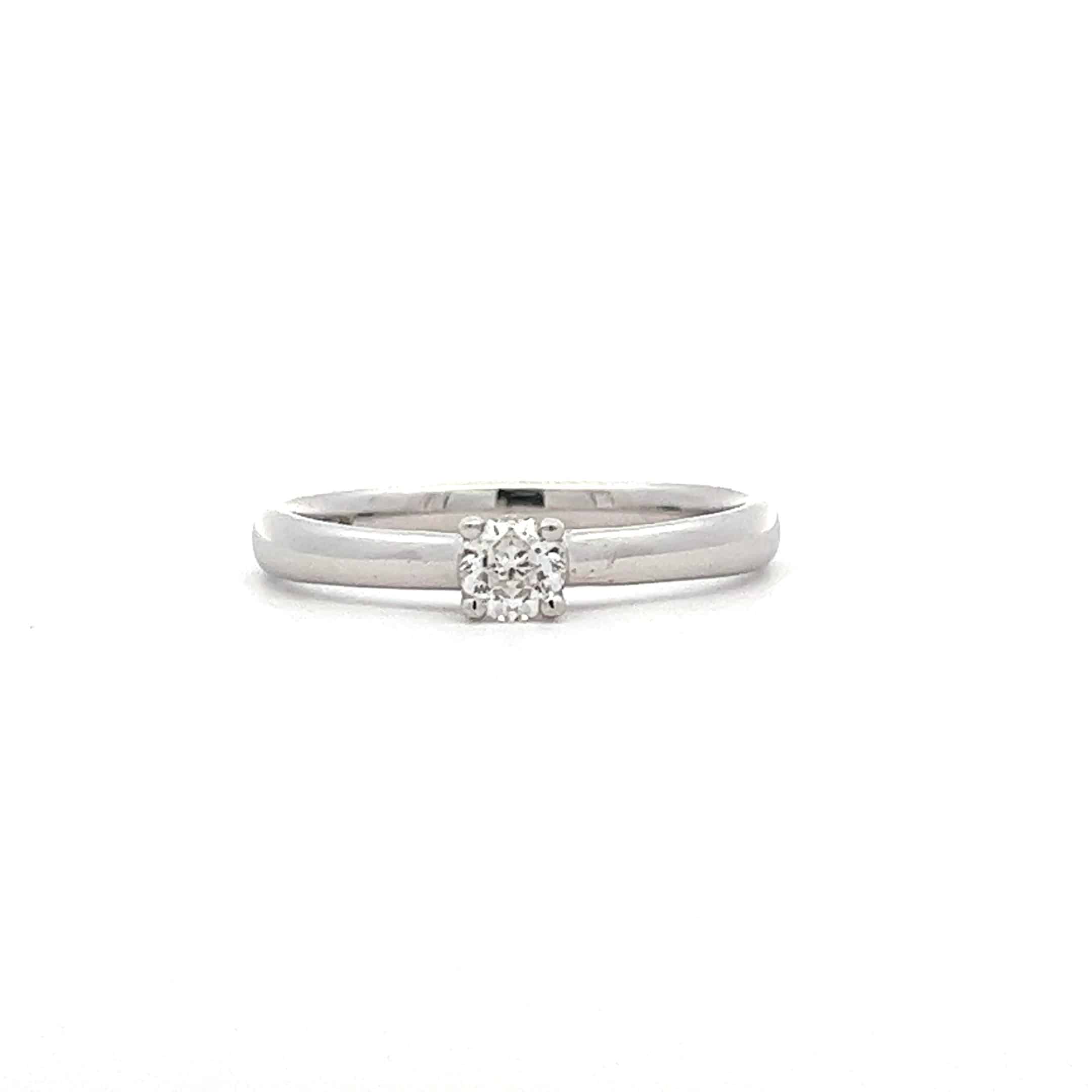 0.25ct Mastercut Diamond 4 Claw Starlight Ring – 18ct White Gold