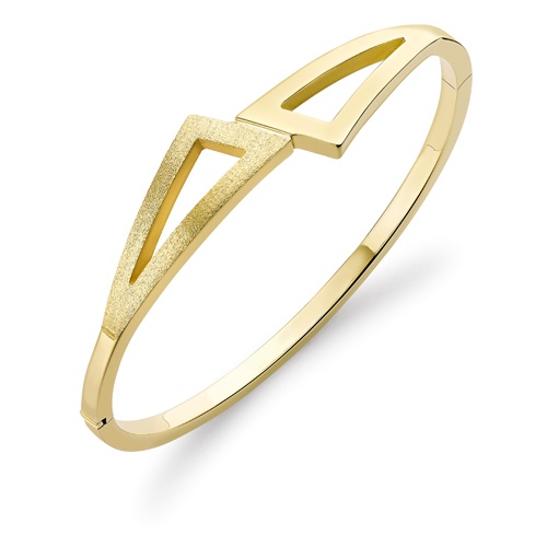 9ct Yellow Gold Triangular Geometric Bangle