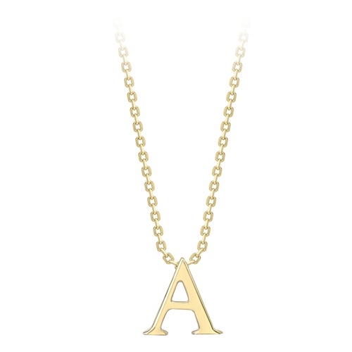 Yellow Gold Initial A