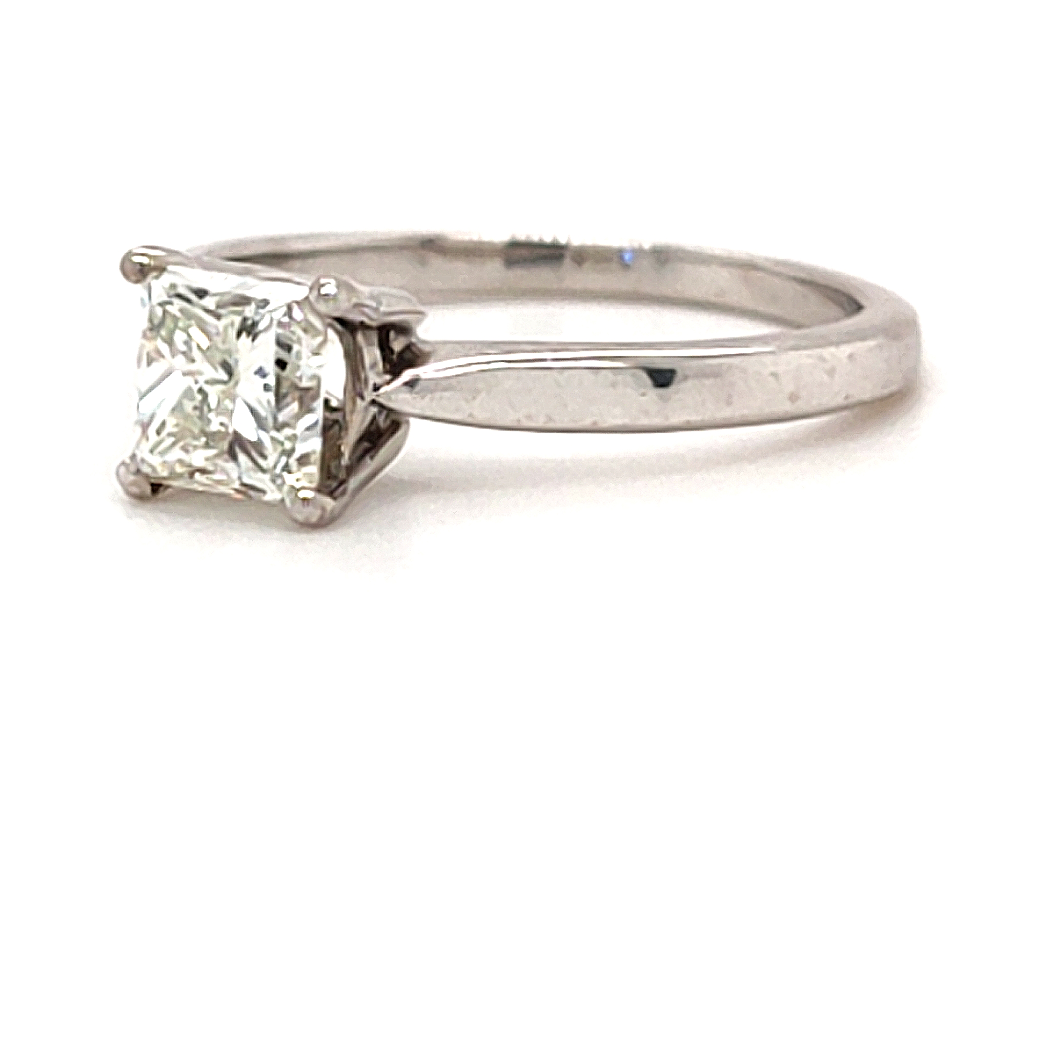 1.00ct, 18ct White Gold Princess Cut Diamond Ring