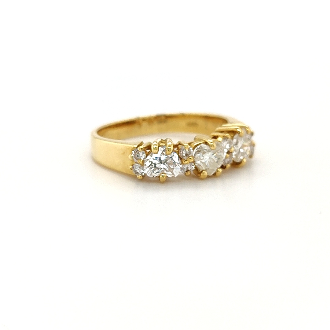 18ct Yellow Gold Heart Shaped Diamond Ring