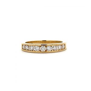 0.50ct 18ct Yellow Gold Diamond Half Hoop Ring