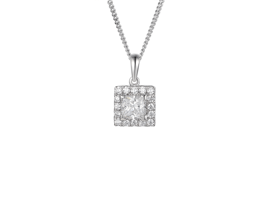 Elli – Ciondolo E Collana In Argento 925 Con Zircone Taglio Xilion – Gioiello Donna Elegante E Moderno