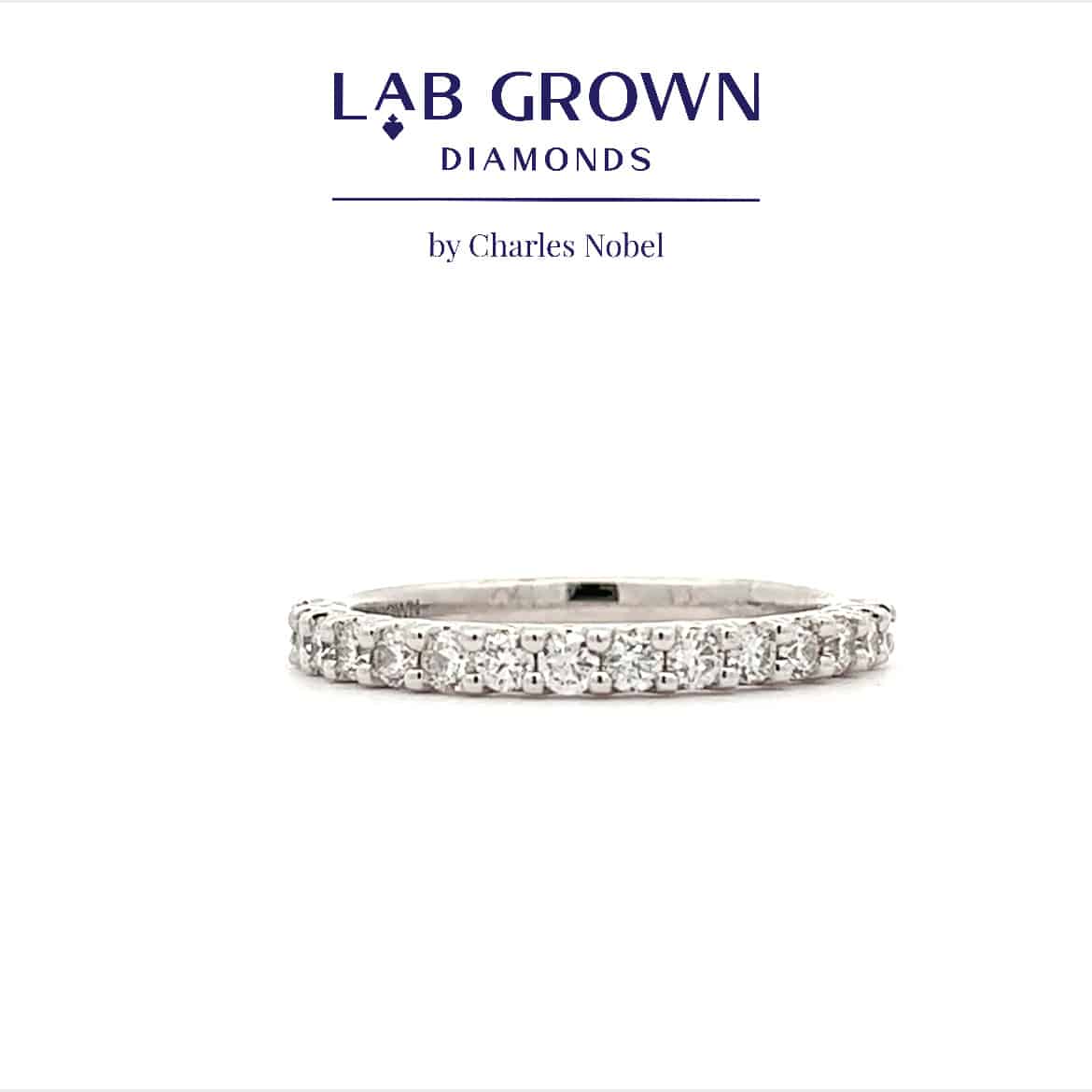 0.52ct Lab Grown Brilliant Cut Claw Set Platinum Band Ring – Finger Size M Leading Edge