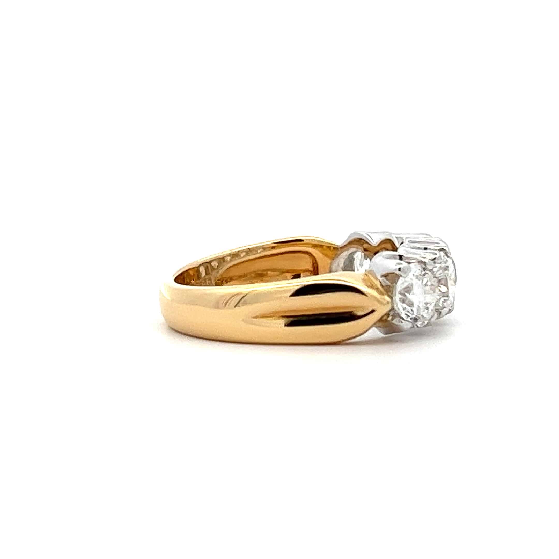 1.83ct Brilliant Cut Diamond 5 Stone Diamond Ring in 18ct Gold