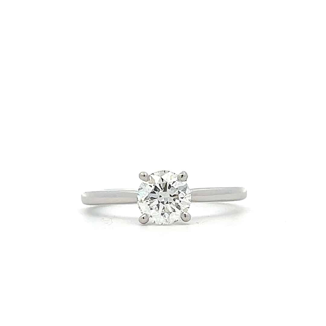 0.85ct Brilliant Cut Diamond Platinum Solitaire Ring