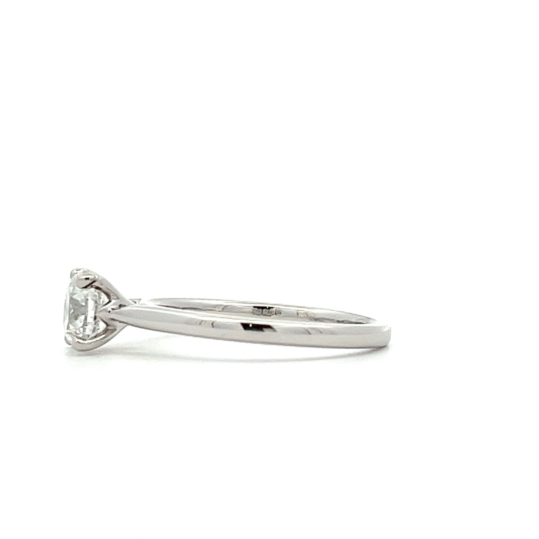 0.85ct Brilliant Cut Diamond Platinum Solitaire Ring