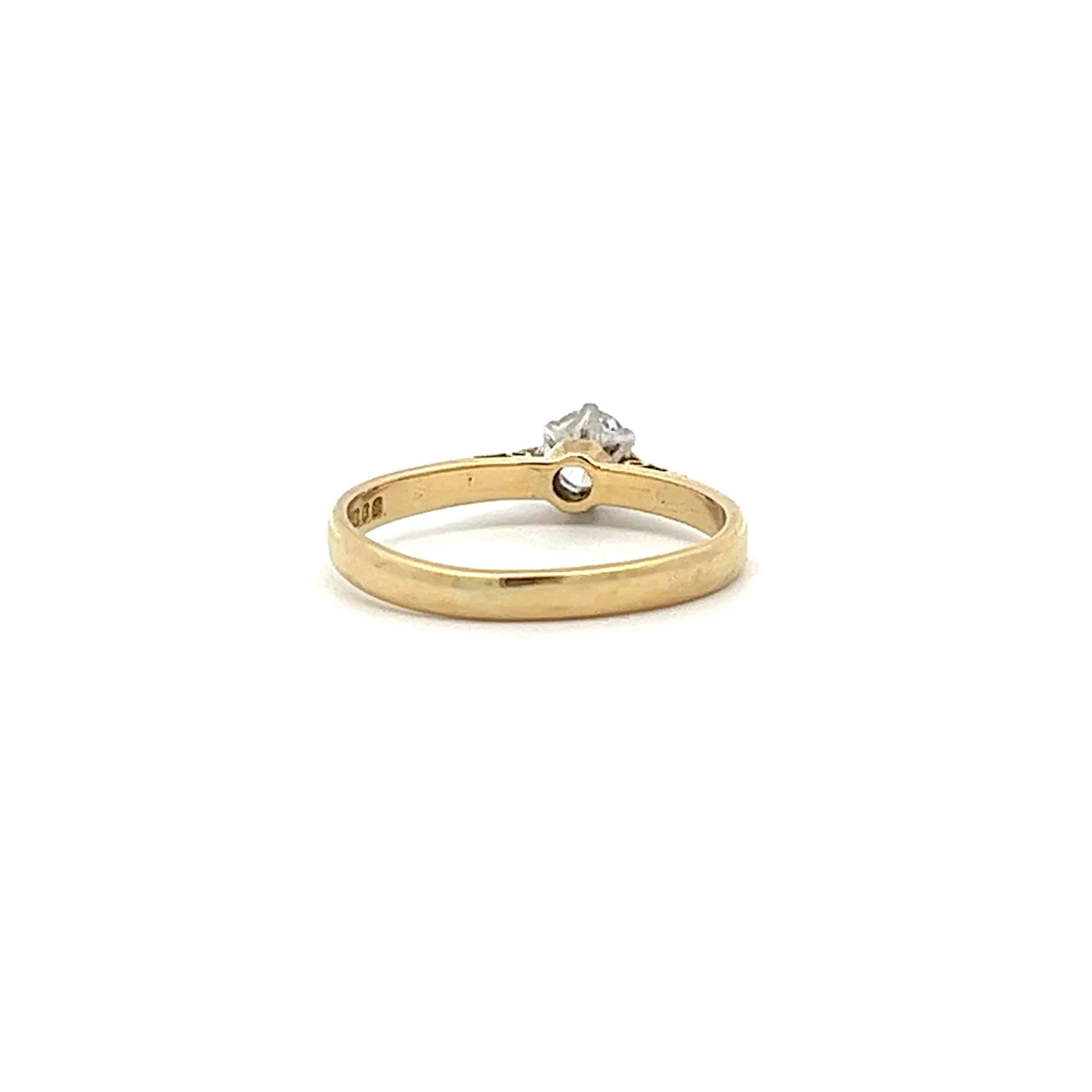 0.25ct Assessed Brilliant Cut Diamond Solitaire Ring in 18ct Gold – Pre-Owned