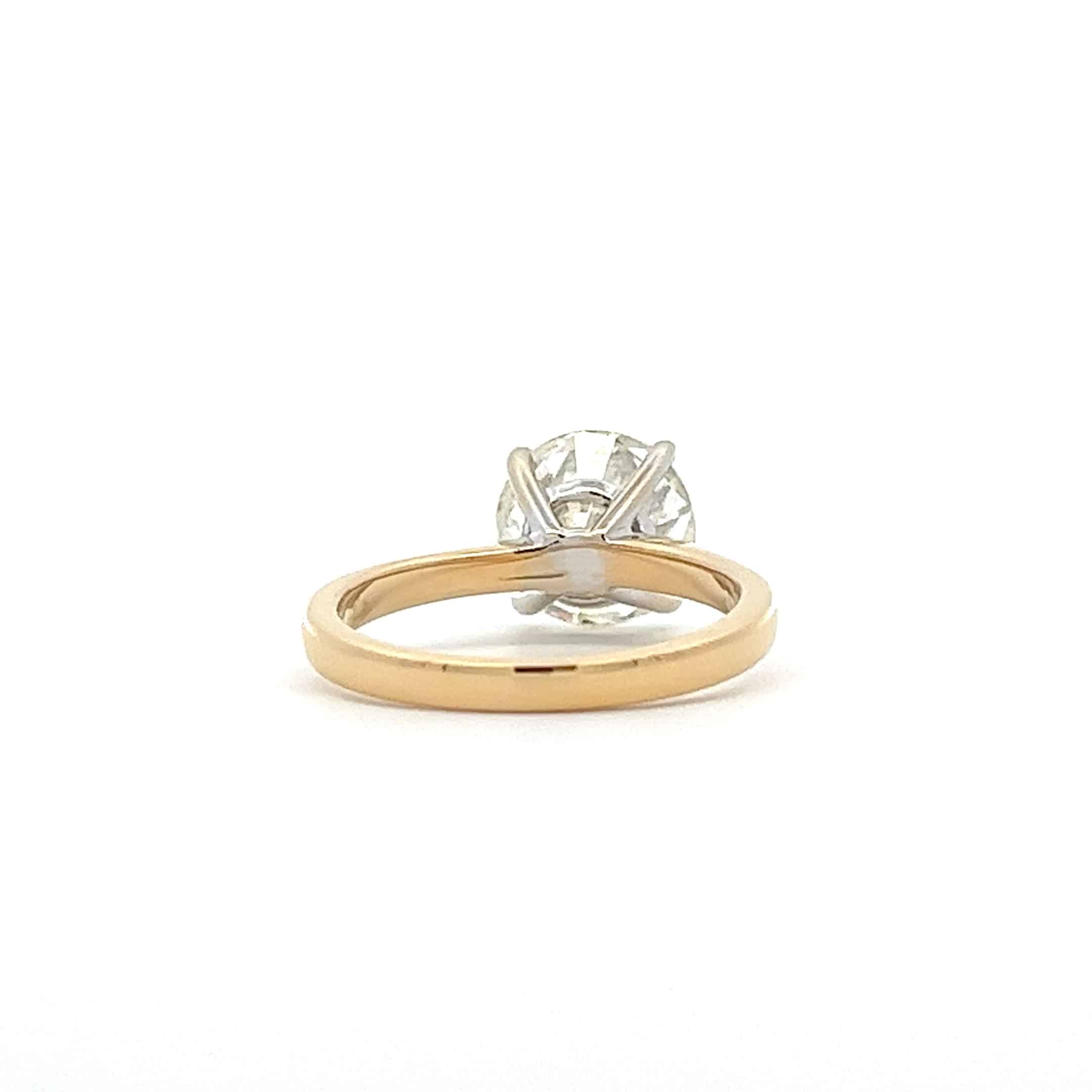 3.00ct Brilliant Cut Diamond Set in an 18ct Yellow and White Gold Ring – Pre-Owned