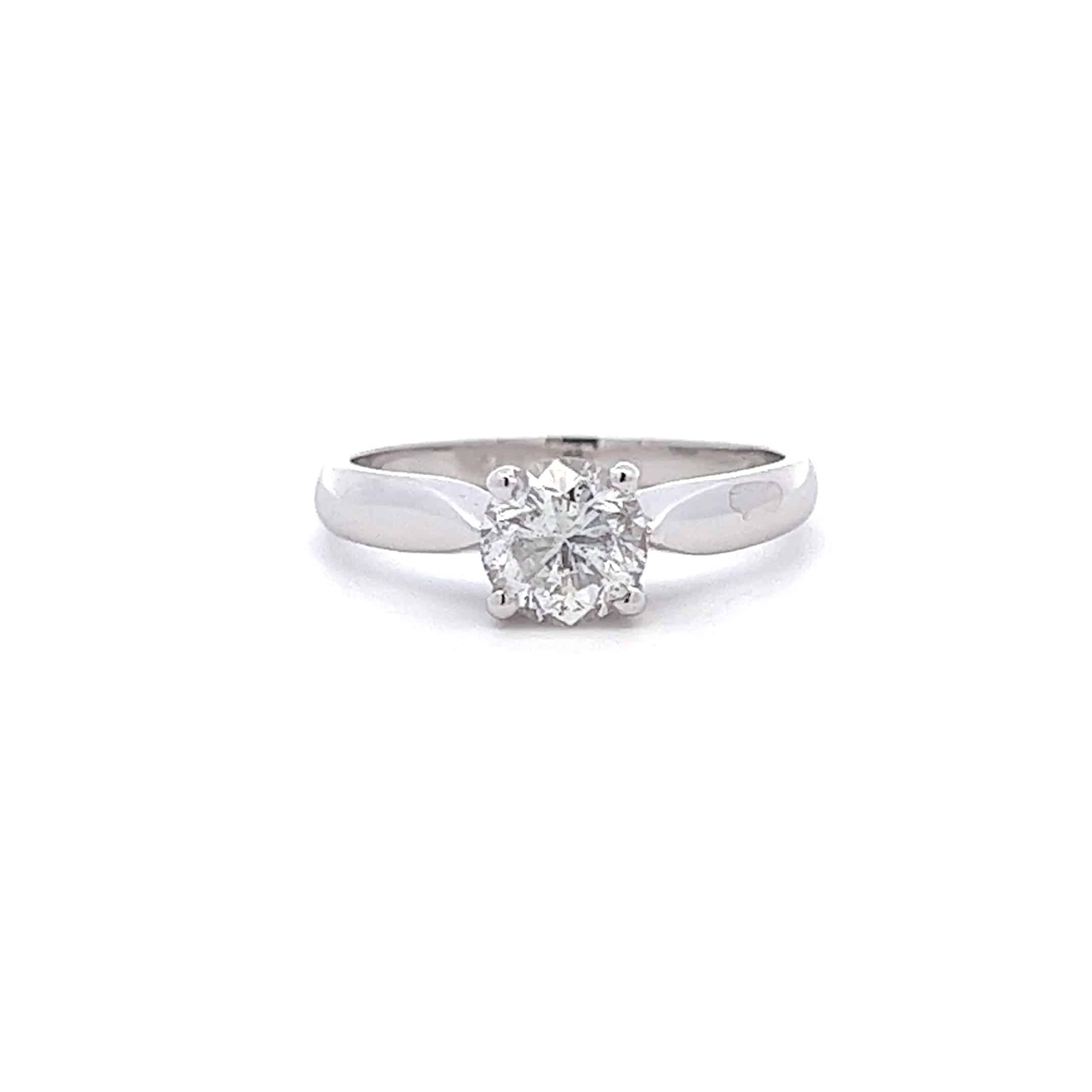 0.60ct, 9ct White Gold Brilliant Cut Diamond Solitaire Ring – Pre-Owned