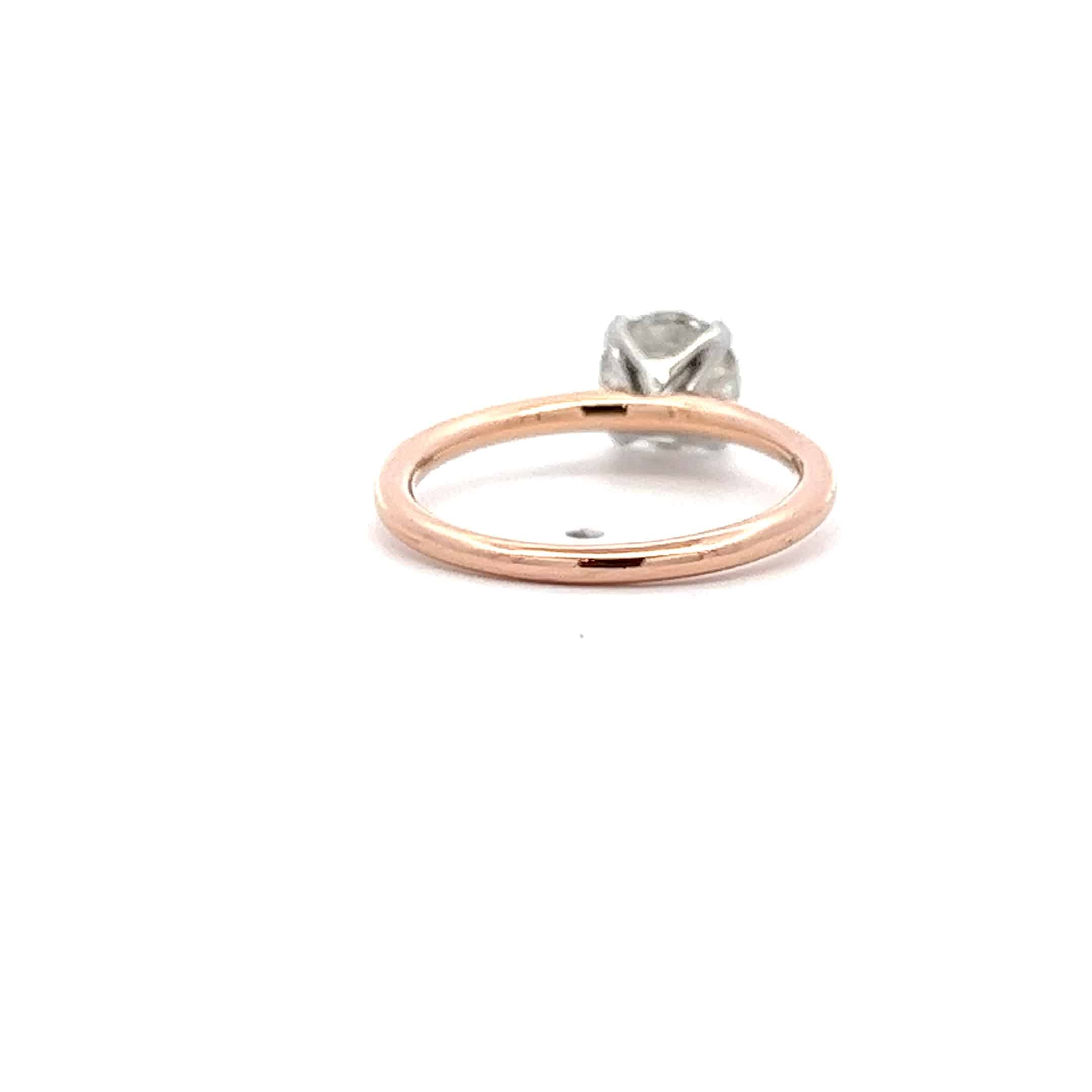 1.00ct Brilliant Cut Diamond Solitaire Ring in 18ct Rose Gold and Platinum – GIA Certificated