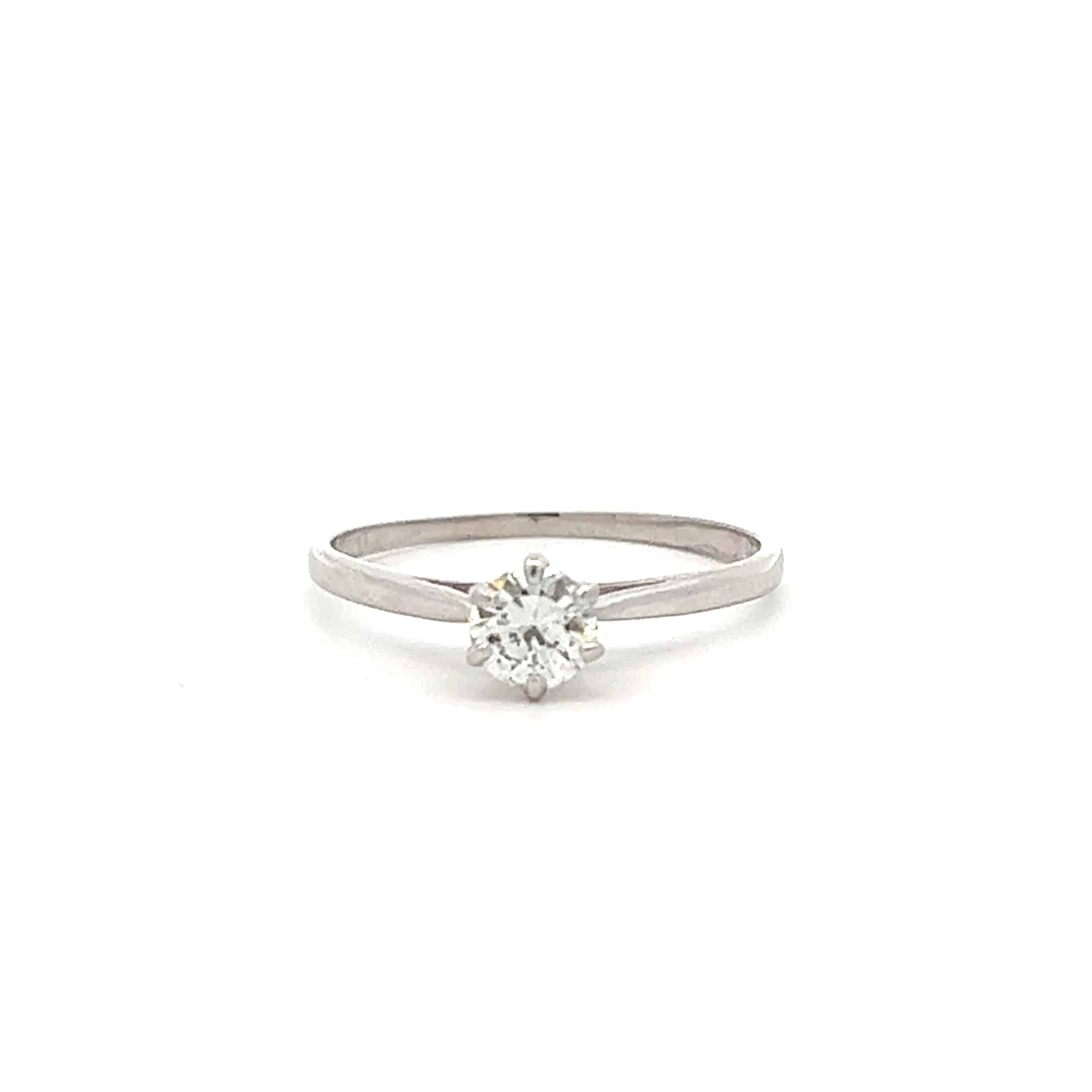 Pre-Owned Platinum Six Claw Diamond Solitaire Ring – Diamond Weight 0.33ct Assessed