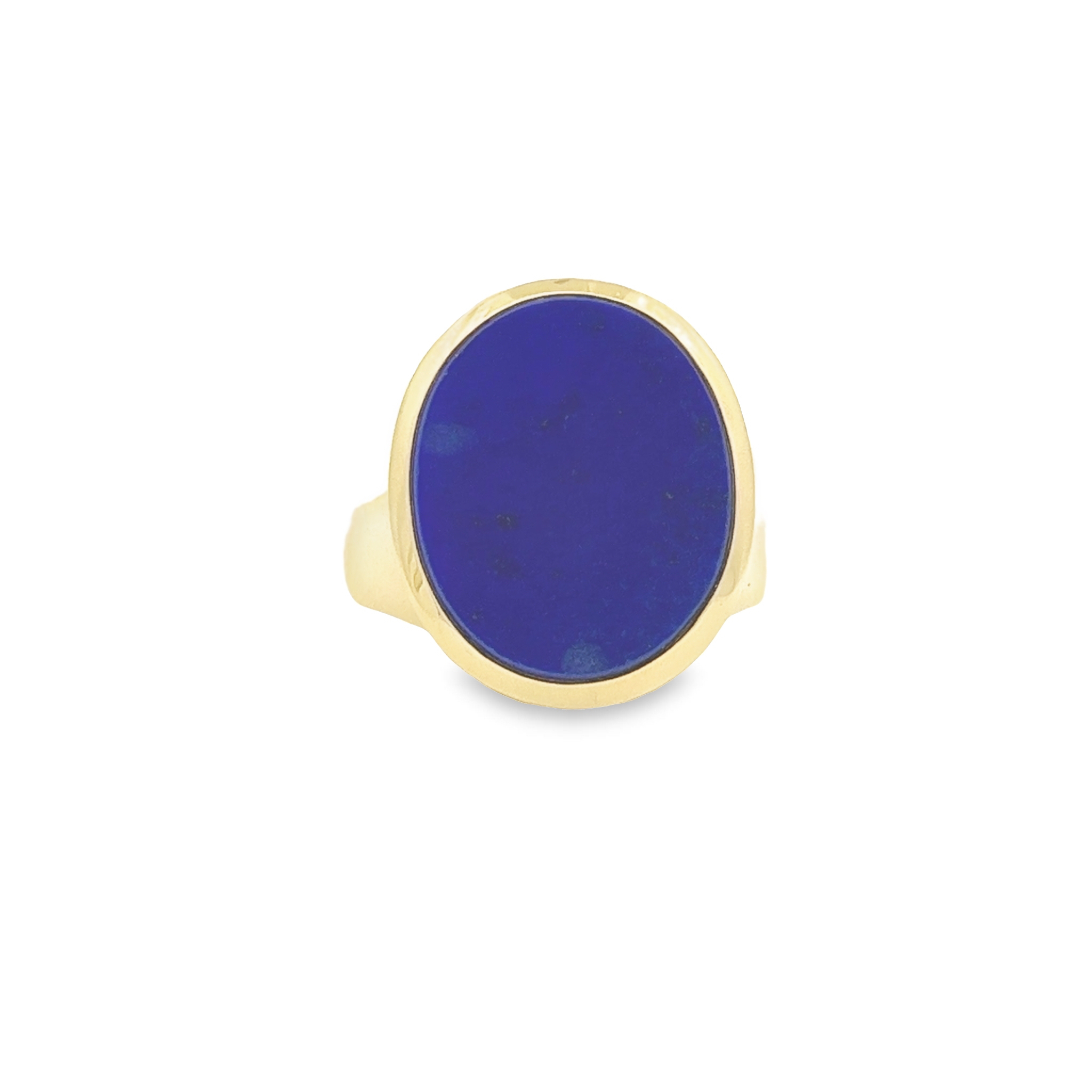 12gm 14ct Gold Gents Signet Ring with Oval Lapis Lazuli – Pre-Owned