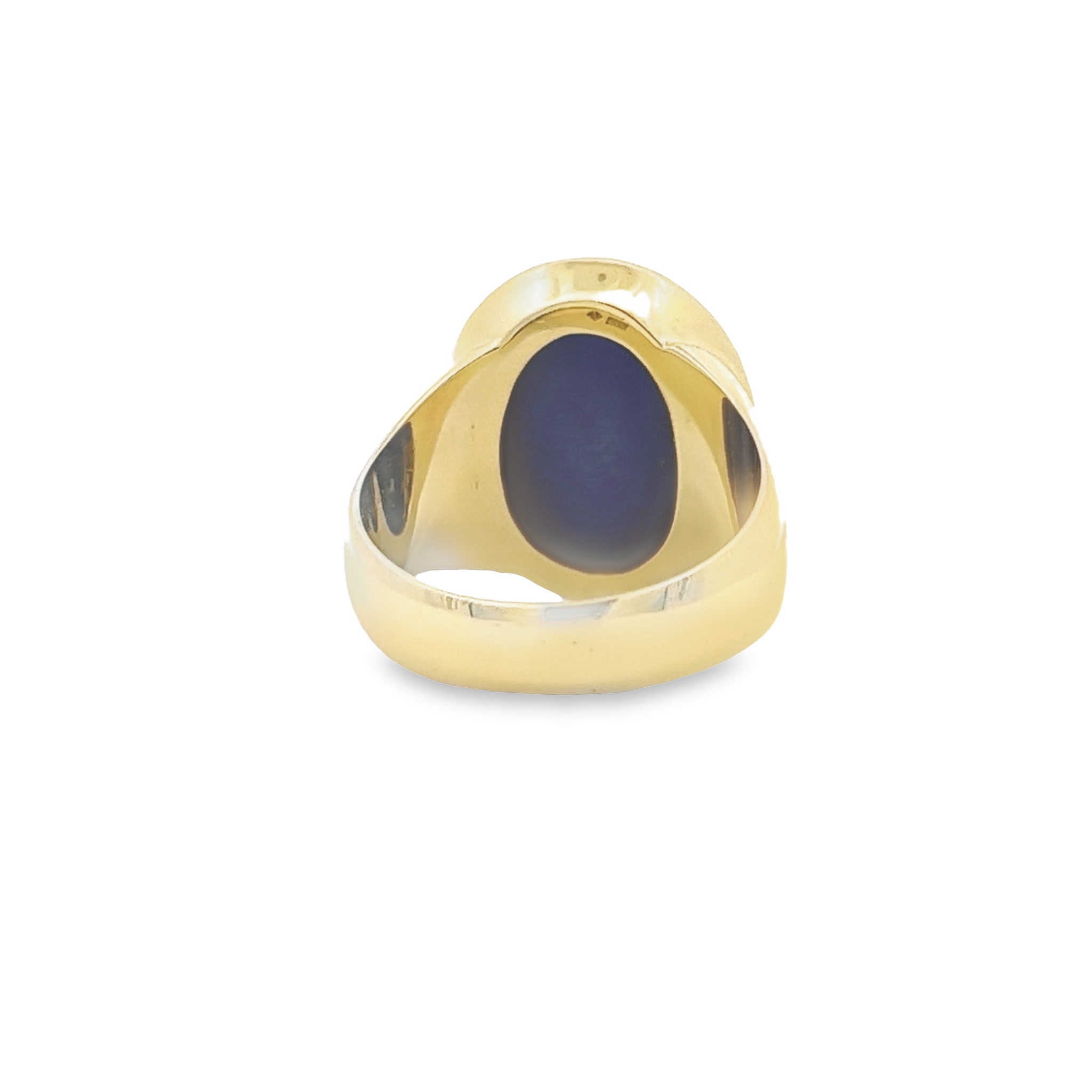 12gm 14ct Gold Gents Signet Ring with Oval Lapis Lazuli – Pre-Owned