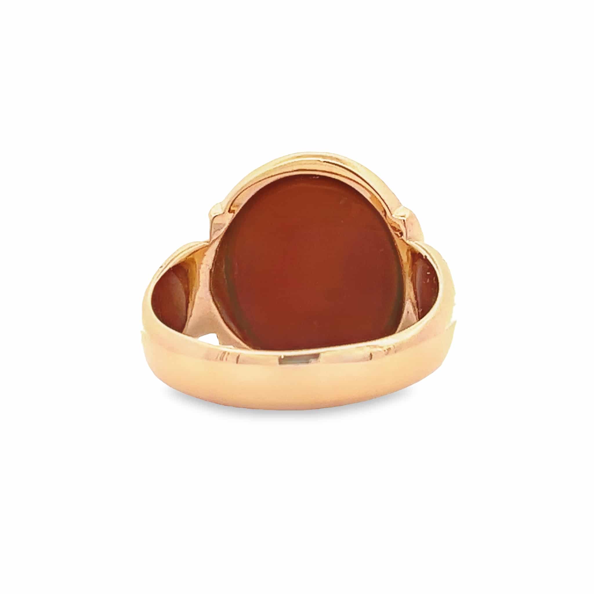 8gm 18ct Gold Gents Signet Ring with Oval Carnelian – Pre-Owned