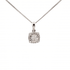 0.26ct Brilliant Cut Diamond Pendant set in White Gold