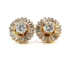 2.72ct Diamond Set Earrings in 18ct Yellow Gold - Pre-Owned