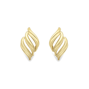 9ct Yellow Gold Wavy Earrings