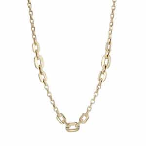 9ct Yellow Gold Trio Oval Link Necklace