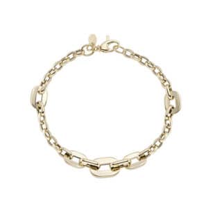9ct Yellow Gold Trio Oval Link Bracelet