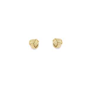 9ct Yellow Gold Small Knot Stud Earrings