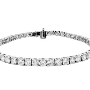Charles Nobel 10.00ct Lab Grown Diamond Tennis Line Bracelet, 9ct White Gold