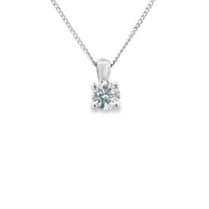 Charles Nobel 0.28ct Lab Grown Diamond Solitaire Pendant Necklace, Platinum