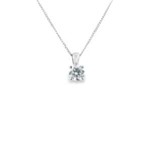 Charles Nobel 0.55ct Lab Grown Diamond Solitaire Pendant Necklace, Platinum