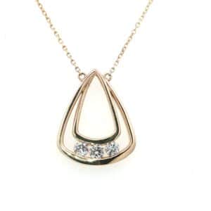 0.27ct Diamond Pendant in Yellow Gold – Trilogy Stone Design