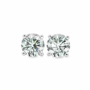 Charles Nobel 2.44ct Total Weight Lab Grown Diamond Stud Earrings, 9ct White Gold