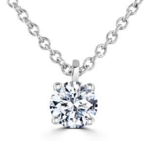 9ct White Gold 0.20ct Diamond Solitaire Pendant